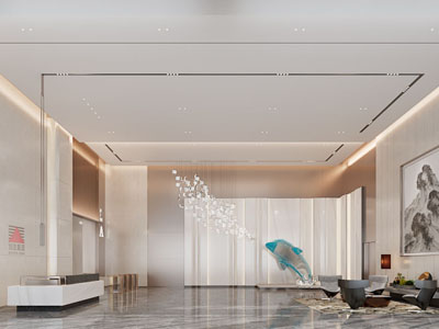 新中式大堂前台接待