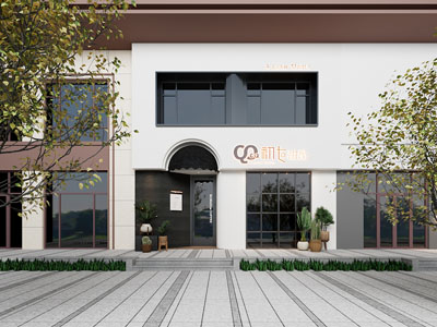 现代甜品店门头