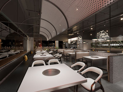 现代饭店餐馆 火锅店