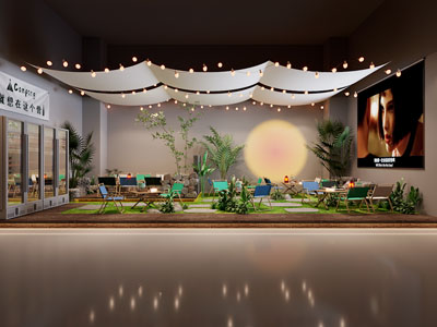 现代营地露天饭店餐馆