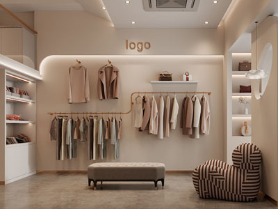 现代服装店休息区