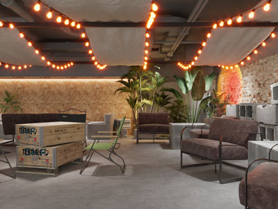 工业风loft营地饭店餐馆