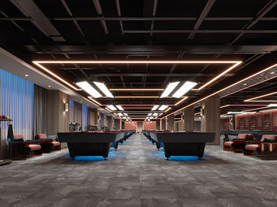 现代桌球俱乐部 台球室