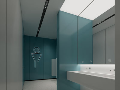 现代公共卫生间 洗手间