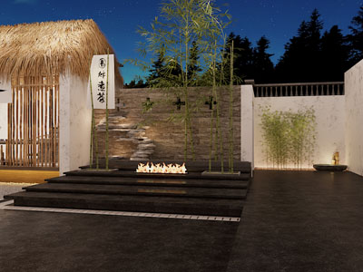 新中式庭院景观园艺小品