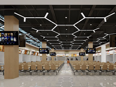 现代饭店餐馆 食堂