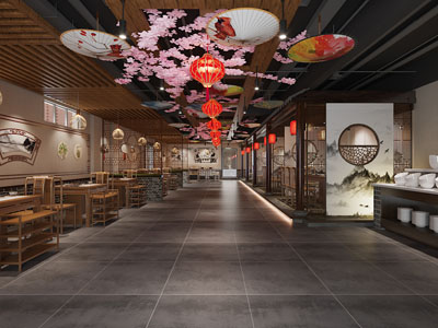 新中式饭店餐馆 就餐区