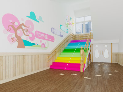 现代幼儿园楼梯间