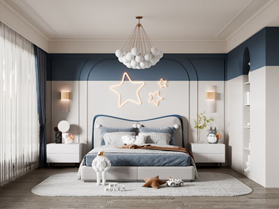 现代卧室 儿童房 男孩房