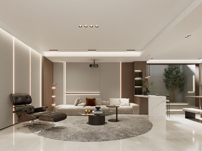 现代奶油风客厅