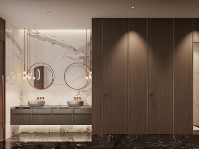 现代轻奢公共洗手间 卫生间