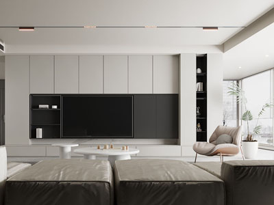 现代客厅电视背景墙3d模型 现代客厅电视背景墙