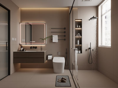 现代卫浴间 洗手间