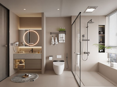 现代卫浴间 洗手间