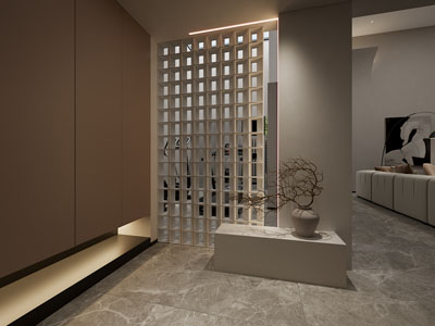 侘寂风玄关门厅 过道