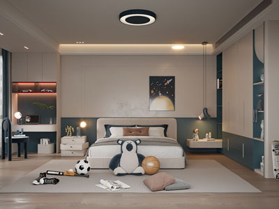 现代卧室 儿童房 男孩房