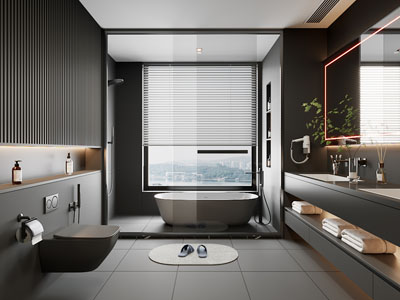 现代卫浴间 洗手间