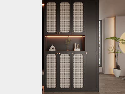 侘寂风玄关鞋柜