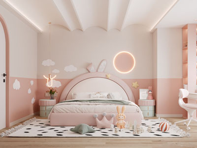 现代卧室 儿童房 公主房 女儿房