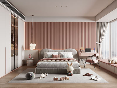 现代卧室 儿童房 公主房 女儿房