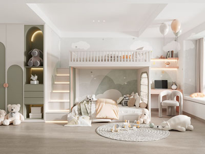 现代卧室 儿童房 男孩房