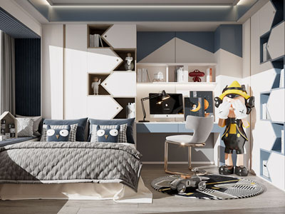 现代卧室 儿童房 男孩房