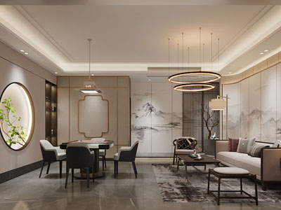 新中式麻将娱乐休闲室