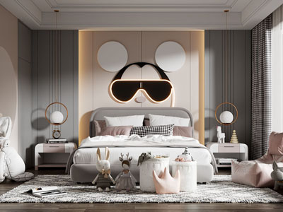 现代卧室 儿童房 公主房 女儿房