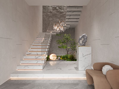 现代轻奢楼梯间