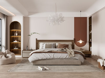 现代中古风卧室