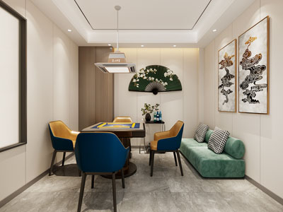 新中式麻将娱乐休闲室