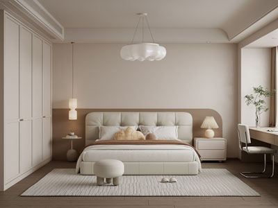 现代奶油风卧室