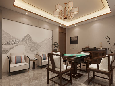 新中式麻将娱乐休闲室