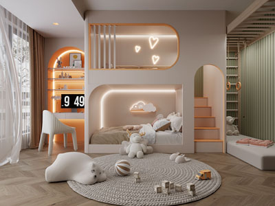 现代轻奢卧室 儿童房 女儿房