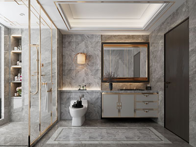 新中式卫浴间 洗手间