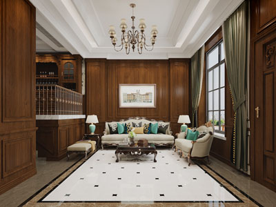 欧式挑高客厅