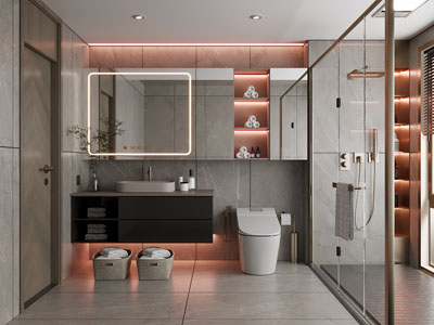 现代轻奢卫浴间 洗手间