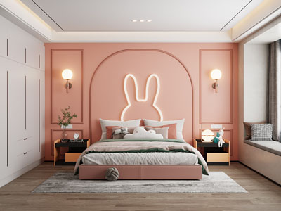 现代卧室 儿童房 公主房