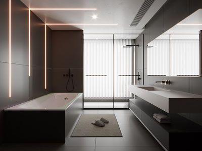 现代卫浴间 洗手间