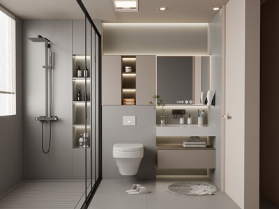 现代卫浴间 洗手间