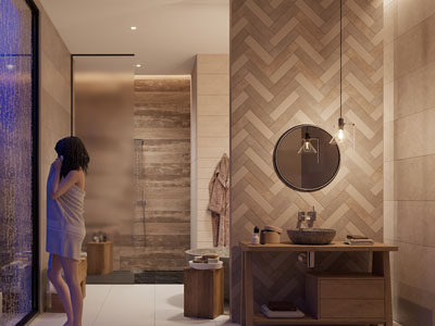 侘寂风酒店中古卫浴间 洗手间