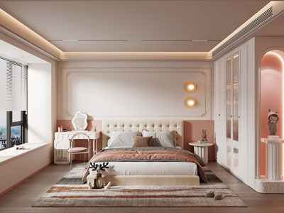 现代轻奢卧室 儿童房 公主房 女儿房