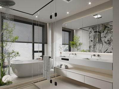 现代卫浴间 洗手间