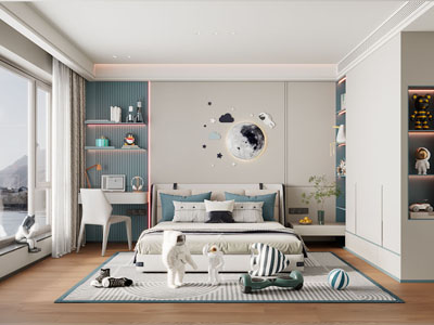 现代卧室 儿童房 男孩房