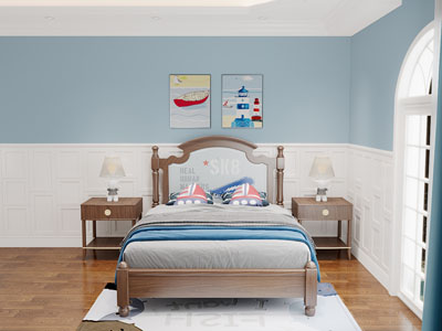 地中海卧室 儿童房 男孩房