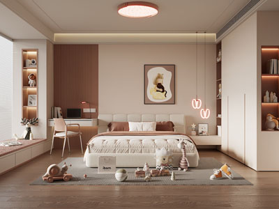 现代卧室 儿童房 公主房