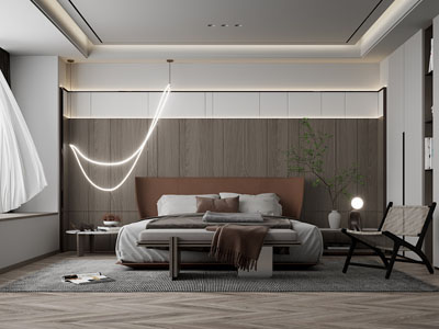 现代中古风卧室