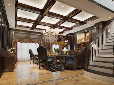 欧式中古风客厅