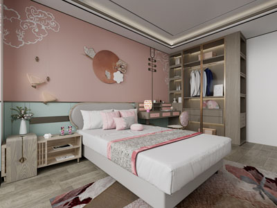 新中式卧室 女儿房 儿童房 公主房