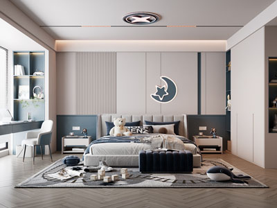 现代卧室 儿童房 男孩房